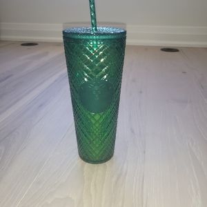 Emerald green Starbucks tumbler